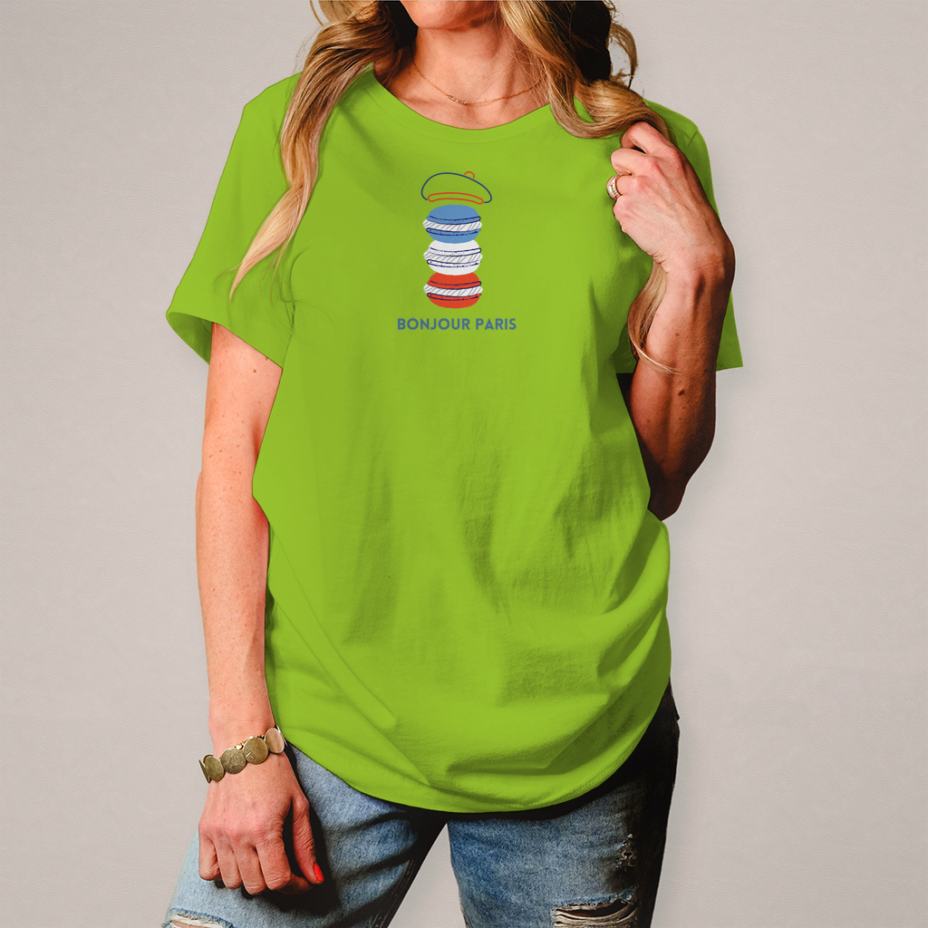 Camiseta de mujer con estampado "Bonjour Paris"