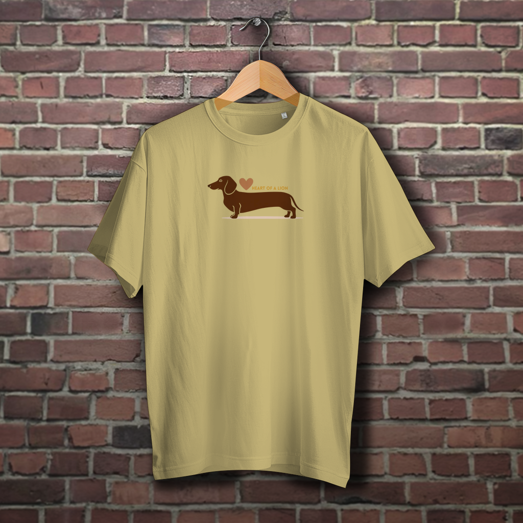 Unisex Oversize T-Shirt Dachshund with Heart
