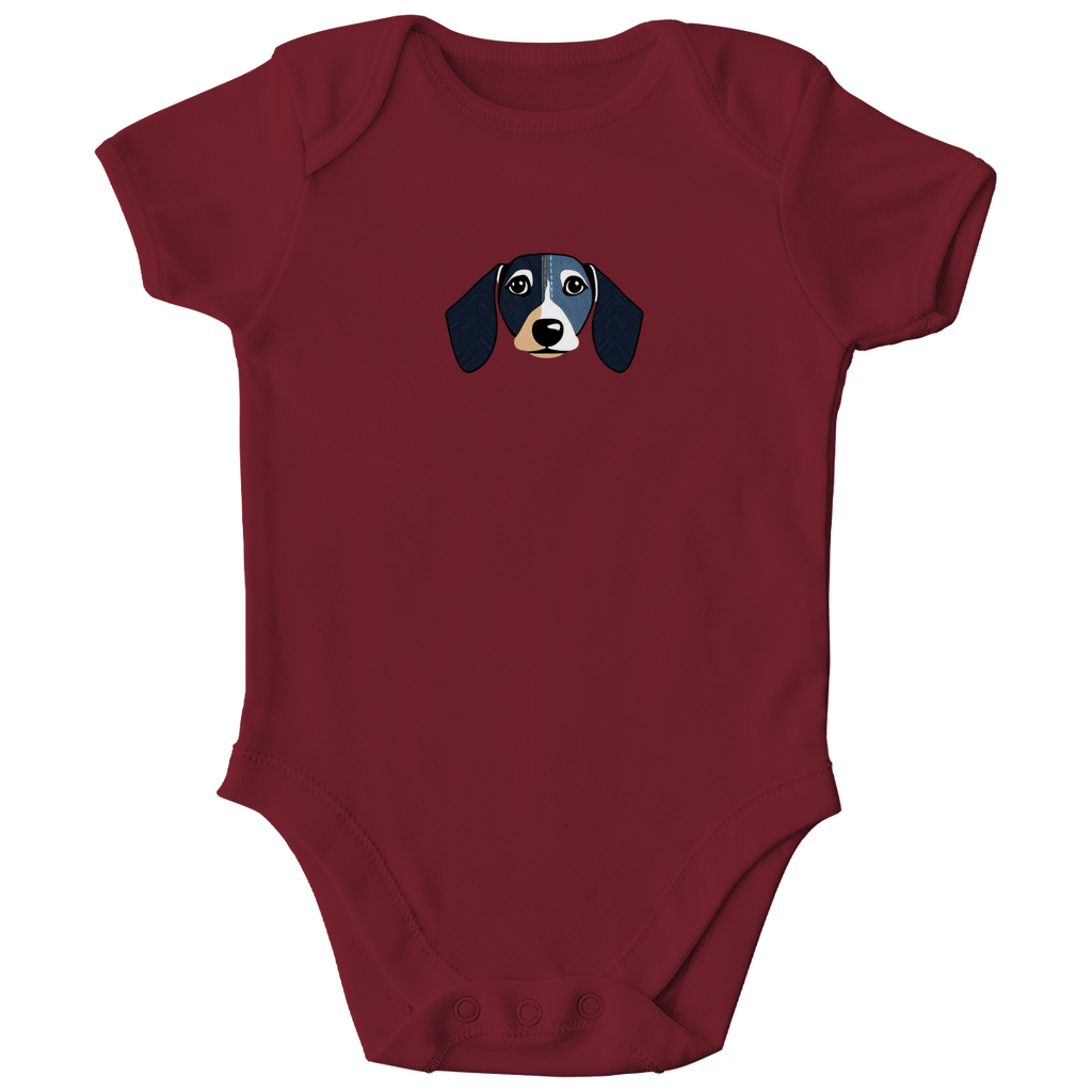 Baby Bio Body mit Dackel Motiv als Geschenkidee