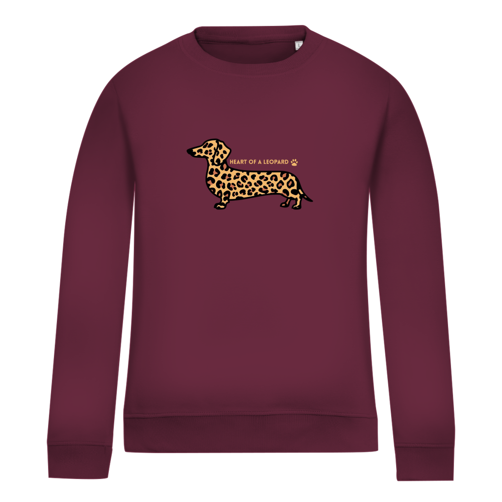 Damen Sweatshirt HEART OF A LEOPARD DACKEL