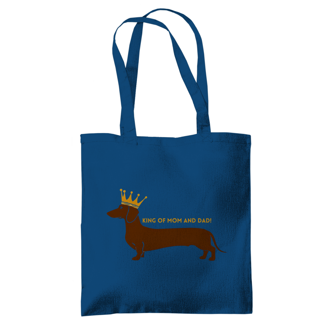 Tote Bag mit Dackel King Print - Tragetasche