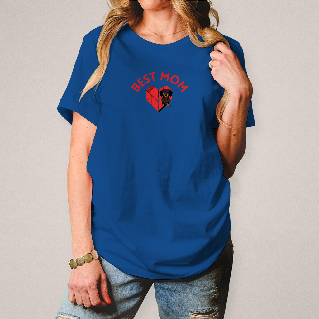 Damen T-Shirt Muttertags Dackel - Best Mom