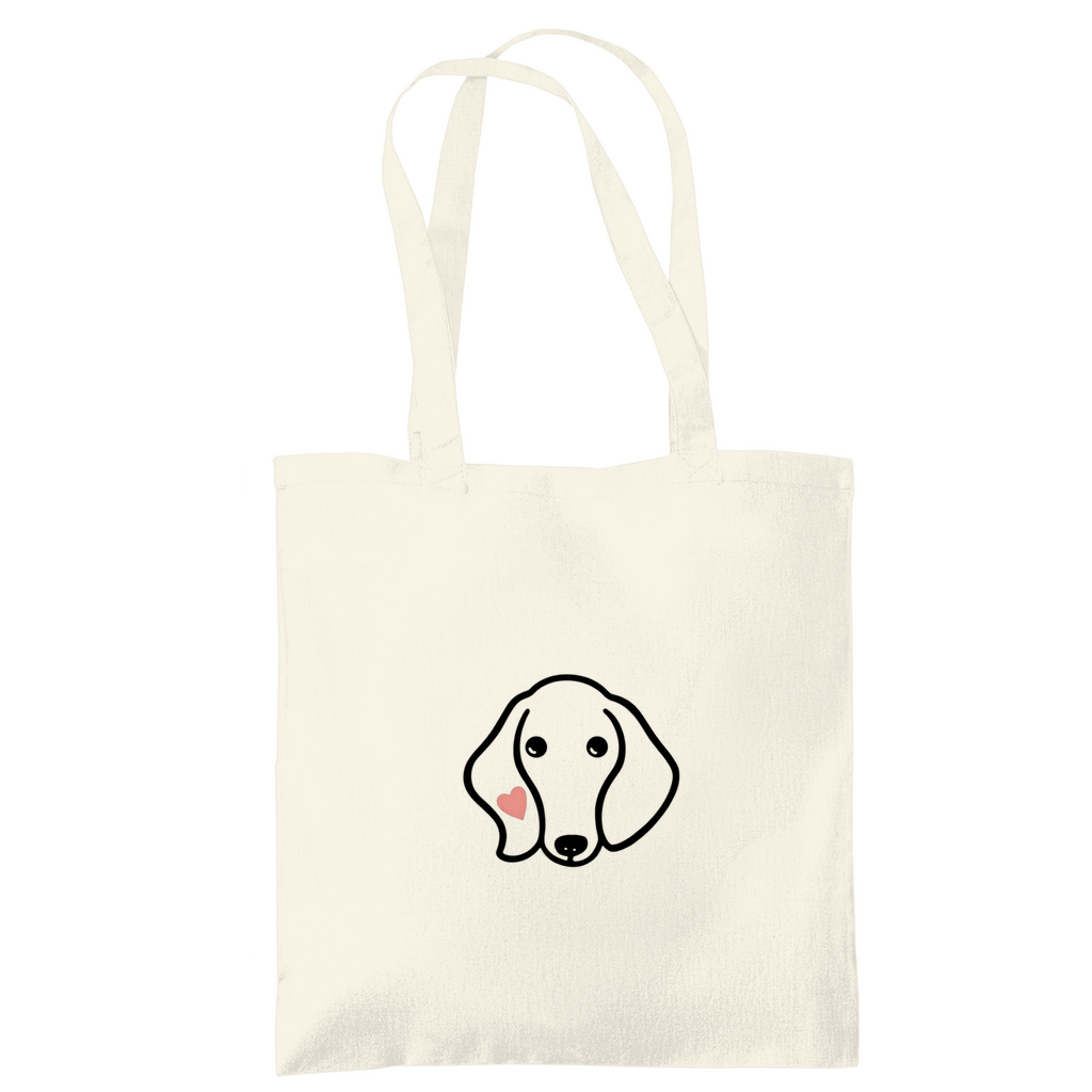 Stylische Tote Bag mit Dackel Motiv Herz
