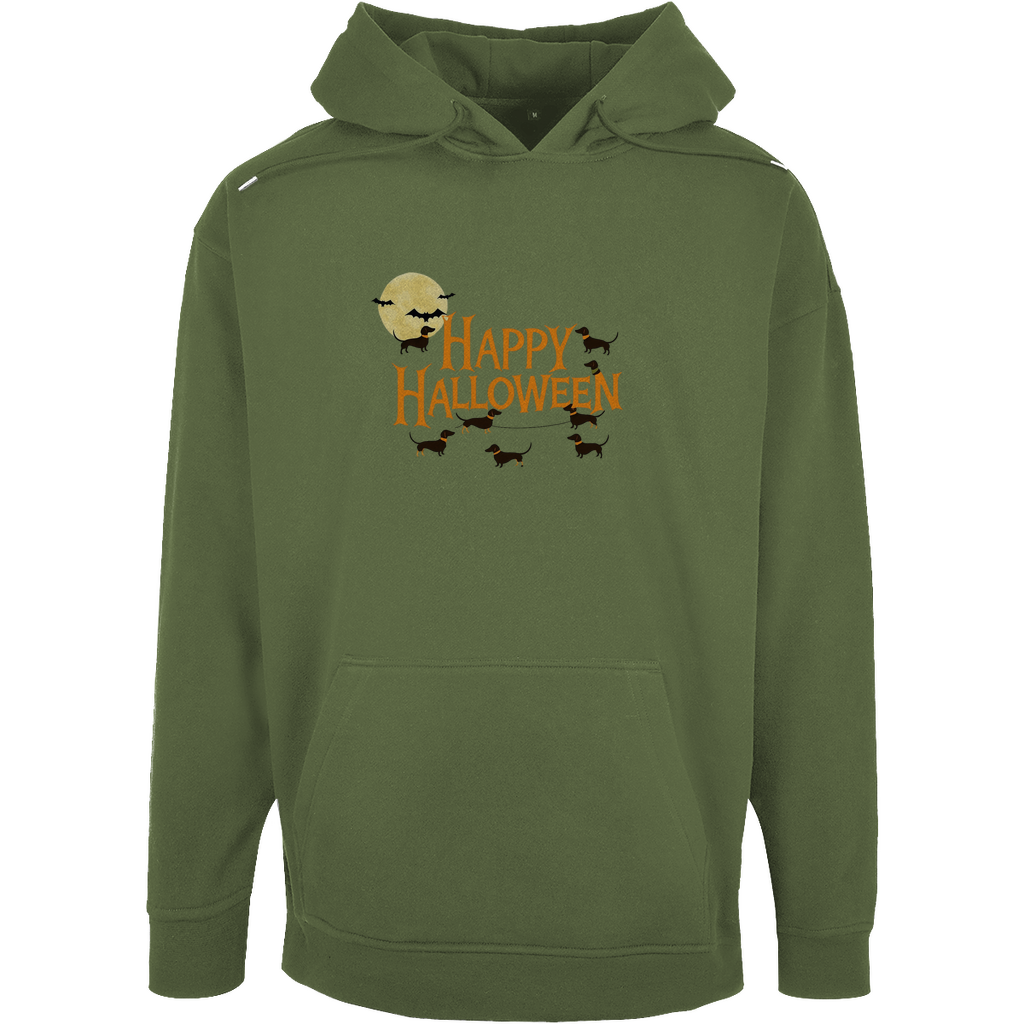 Oversize Hoodie Happy Halloween mit kleinen teuflischen Dackeln für Sie&Ihn
