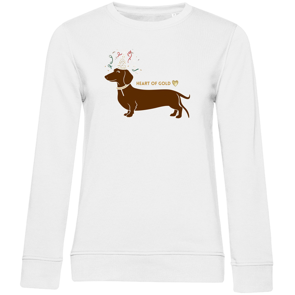 Sweatshirt weiss mit süssem dackel print