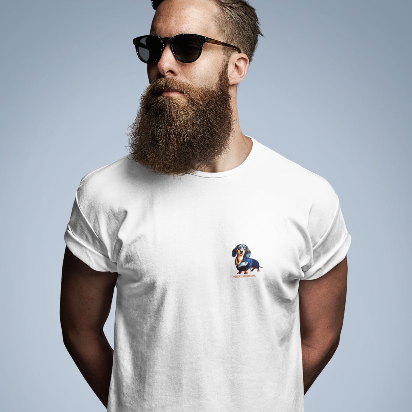 T-shirt with dachshund motif Hugo's Sportline for men