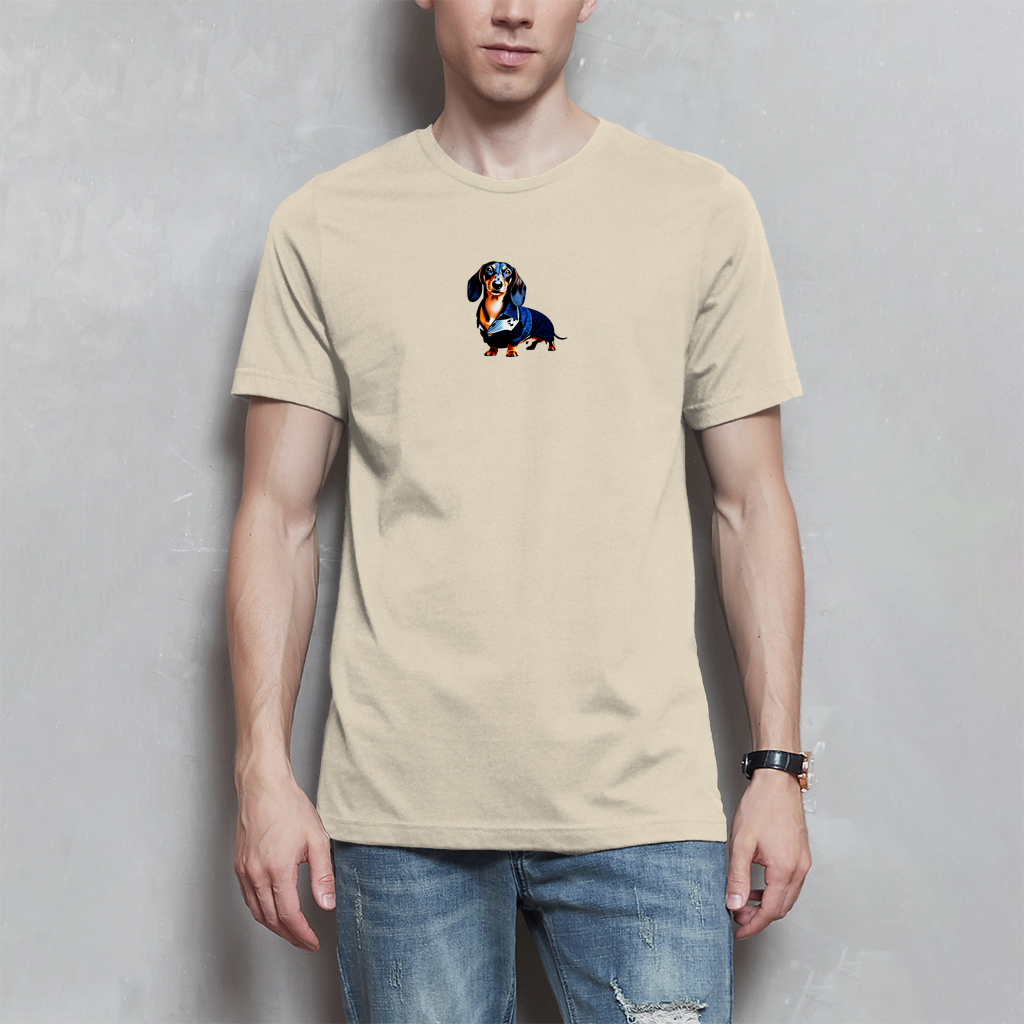 Shirt beige für Männer mit Dackel Print