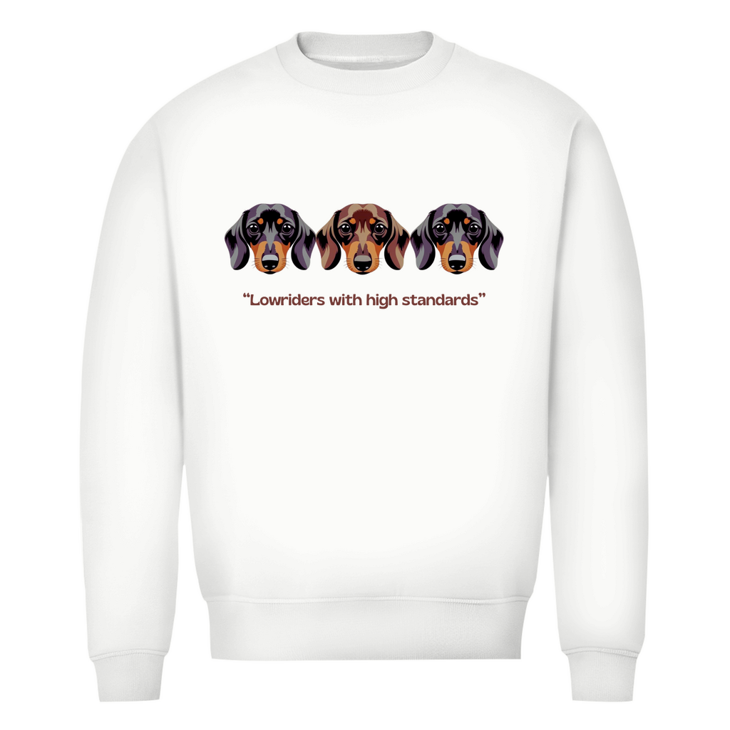 Herren Premium Bio Dackel Sweatshirt mit lustigem Dackel Zitat