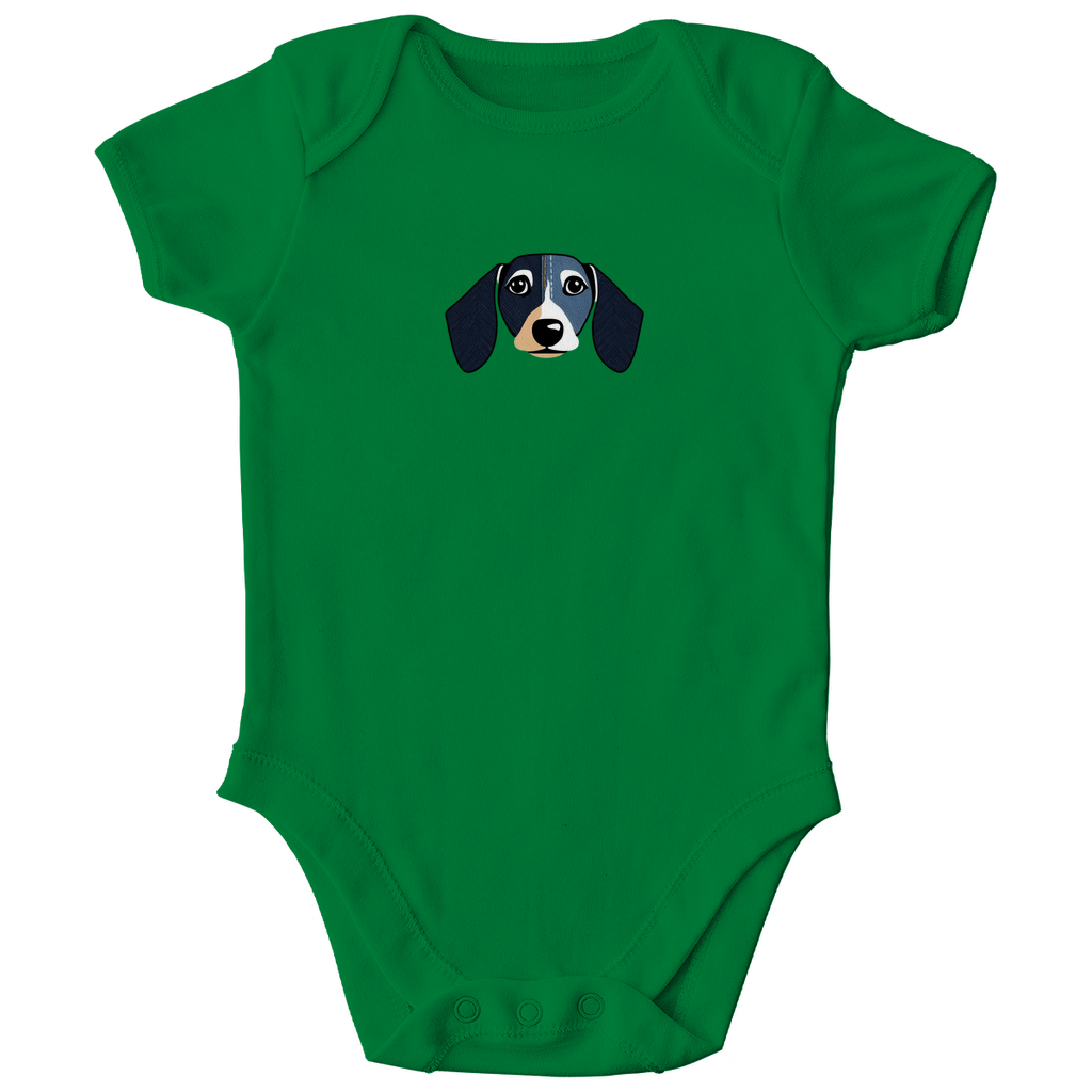 Baby Bio Body mit Dackel Motiv als Geschenkidee