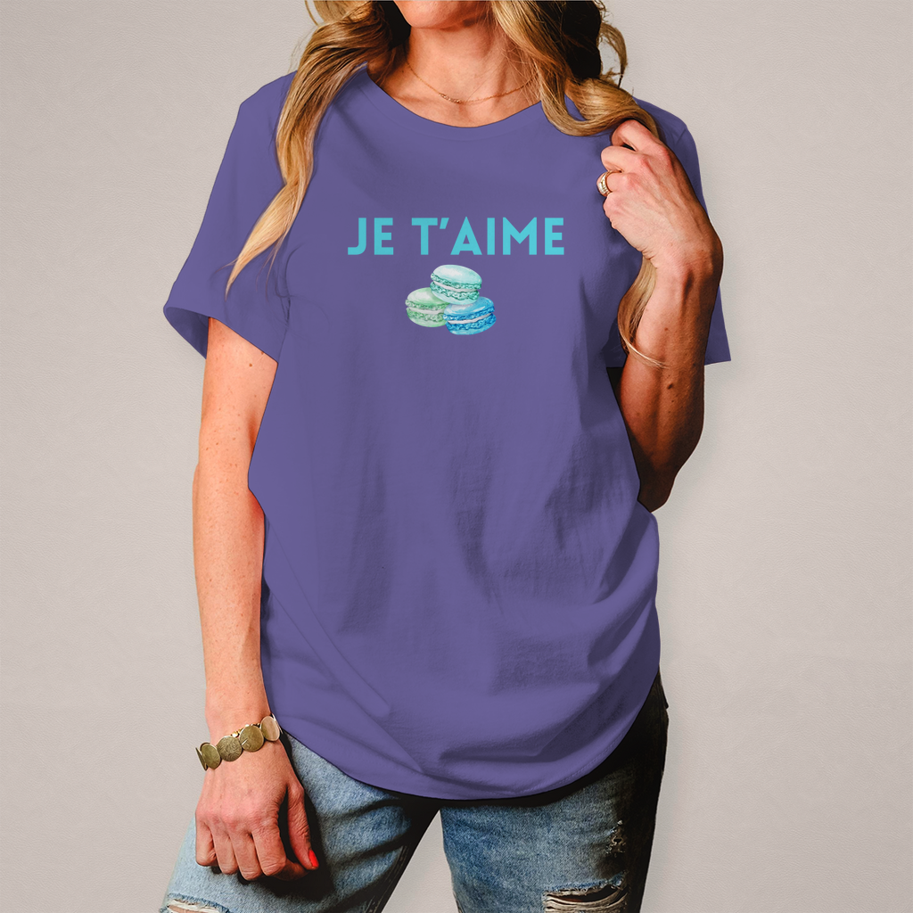 Damen T-Shirt mit Druck lila