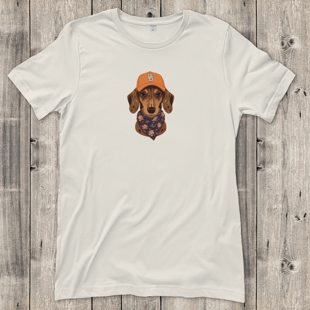 Dackel Shirt für Damen mit Dackel-Motiv Vintage Cap
