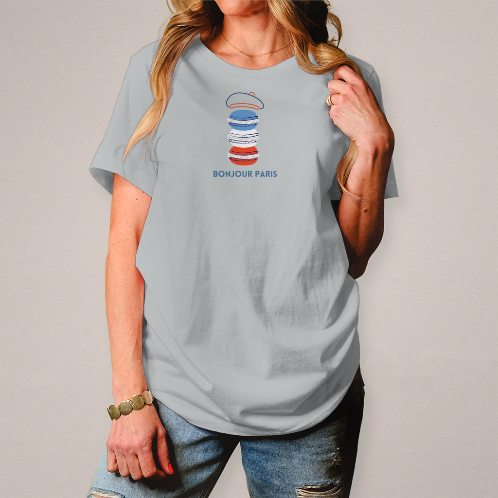 Camiseta de mujer con estampado "Bonjour Paris"