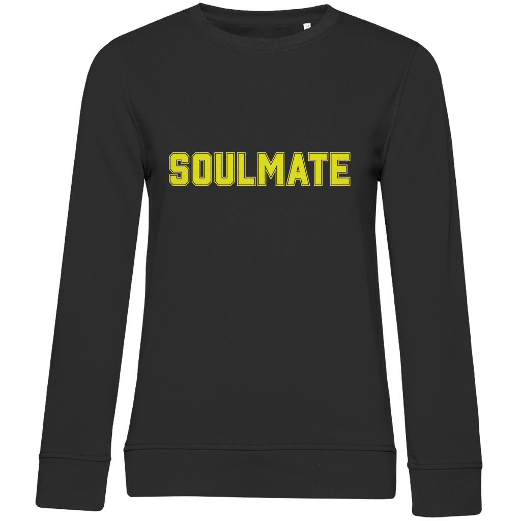 Damen Bio Sweatshirt mit College Schriftzug "Soulmate"