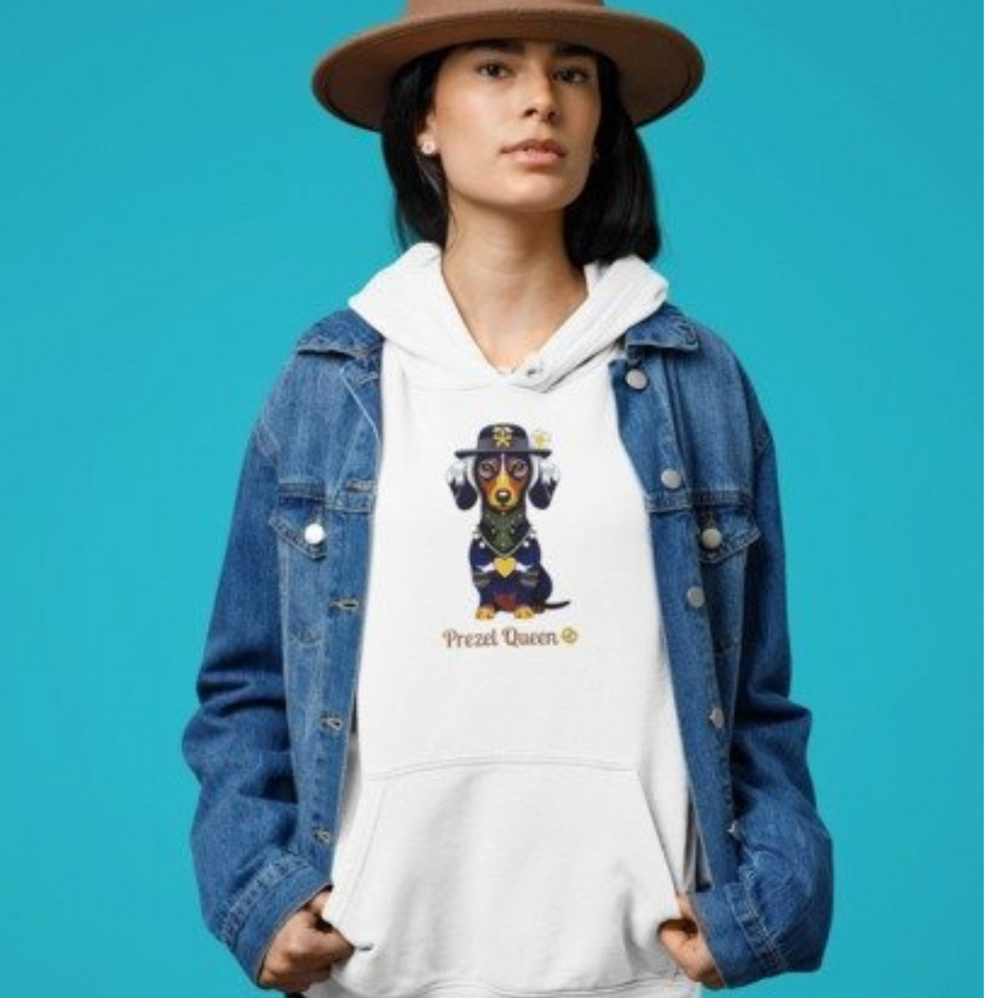 Wiesn Hoodie mit lustigem Motiv - Prezel Queen für Frauen
