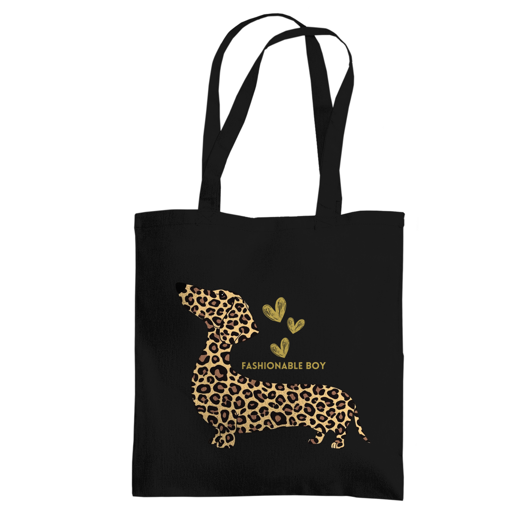 Tragetasche mit Fashion Dackel Aufdruck - Tote Bag