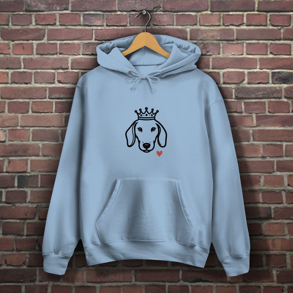 Damen Hoodie mit minimalistischem Dackel Motiv