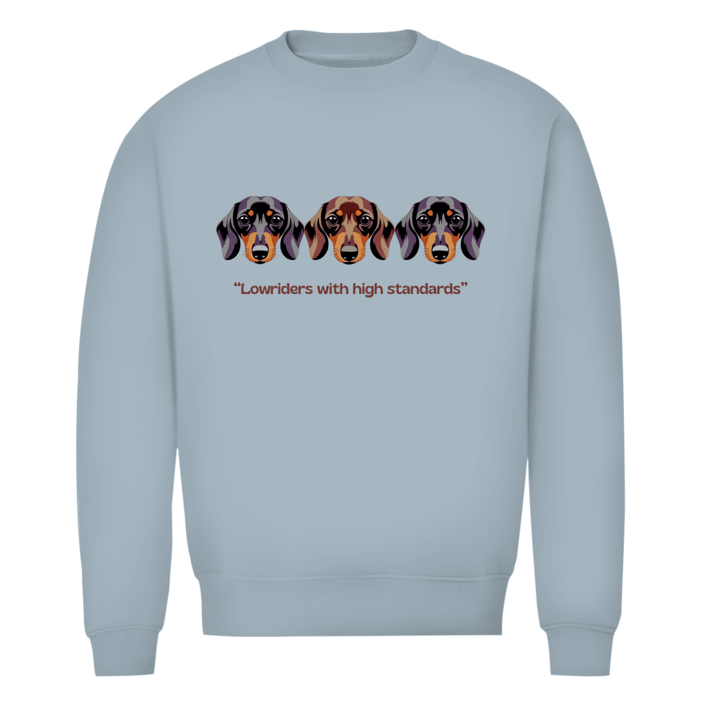 Herren Premium Bio Dackel Sweatshirt mit lustigem Dackel Zitat