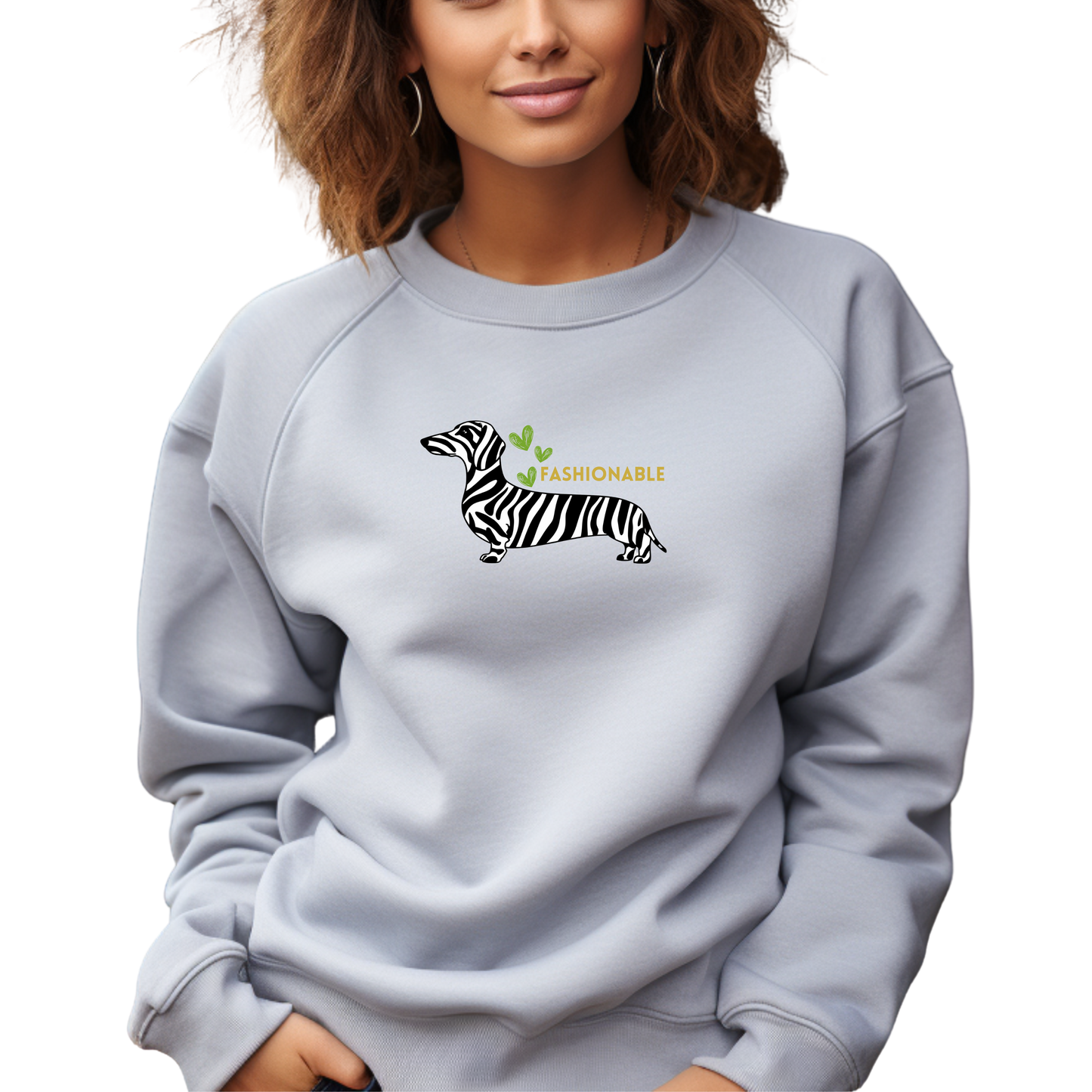 Dackel Premium Bio Sweatshirt mit Dackel Fashion Print