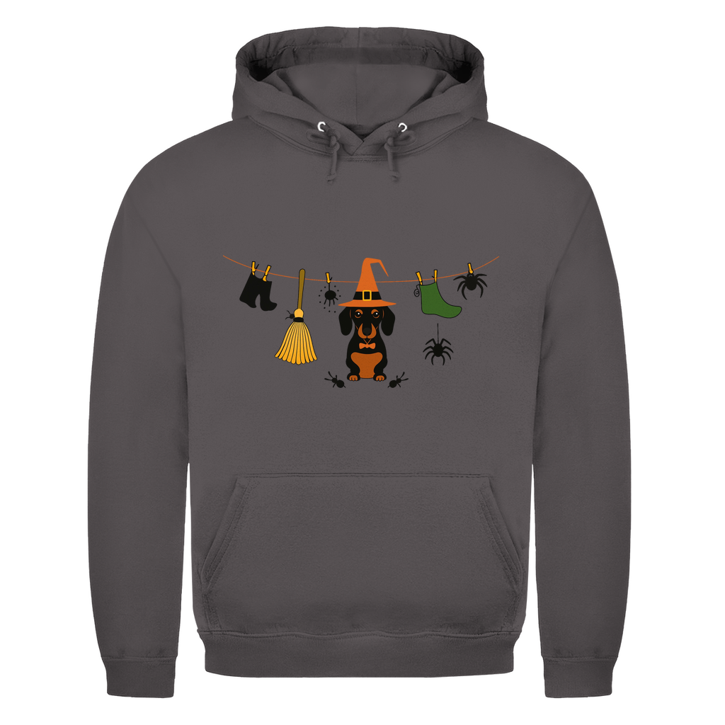 Unisex Hoodie mit schaurig lustiger Halloween Wäscheleine