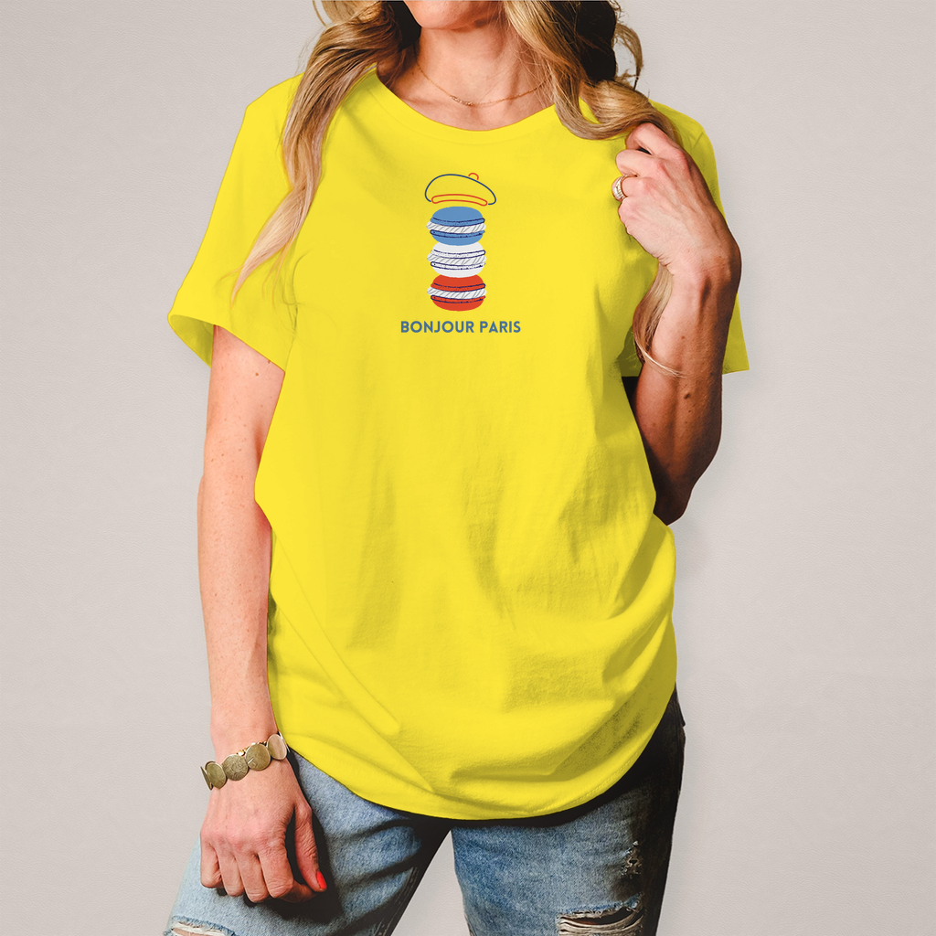 Camiseta de mujer con estampado "Bonjour Paris"