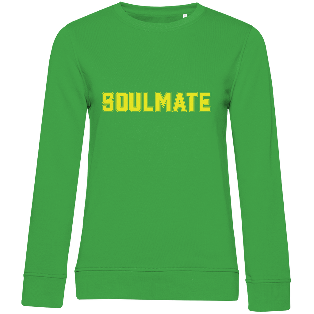 Damen Bio Sweatshirt mit College Schriftzug "Soulmate"