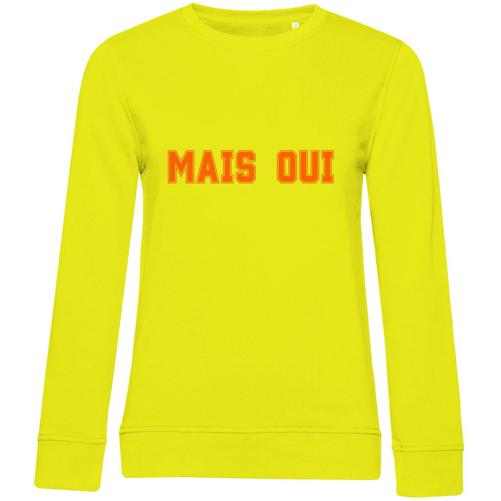 Damen Bio Sweatshirt mit französischem Spruch "MAIS OUI"