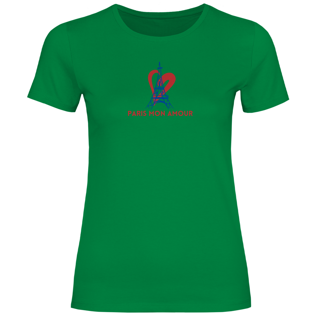 T-Shirt mit Paris Zitat grün