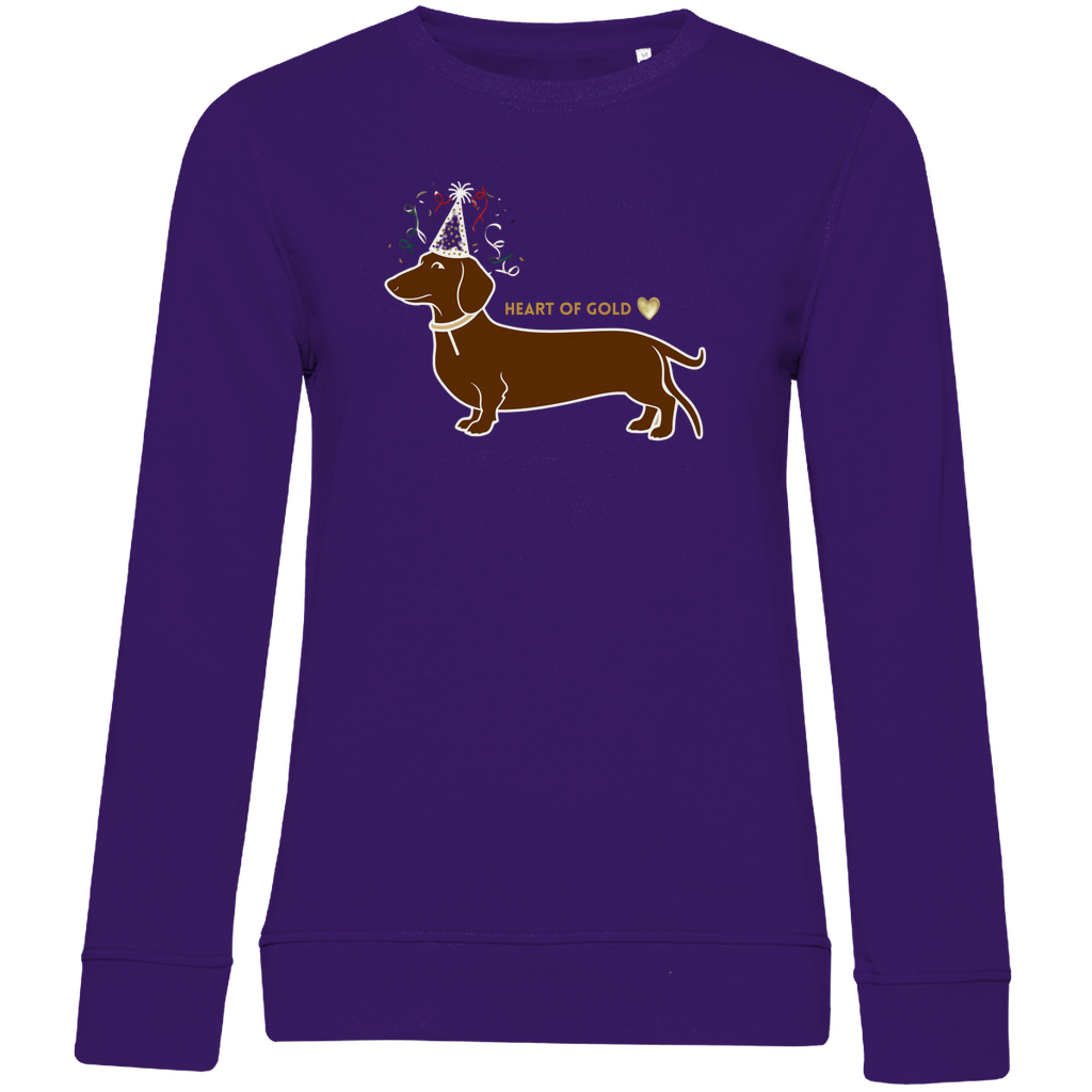 Sweatshirt lila mit dackel print