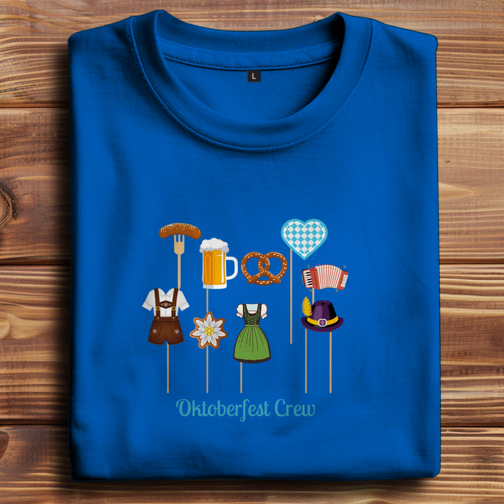 Oversize T-Shirt Unisex für die Wiesn - Oktoberfest Crew Shirt