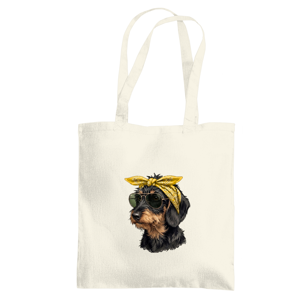 Baumwolle Tote Bag - Tragetasche mit Dackel Weenie Chic
