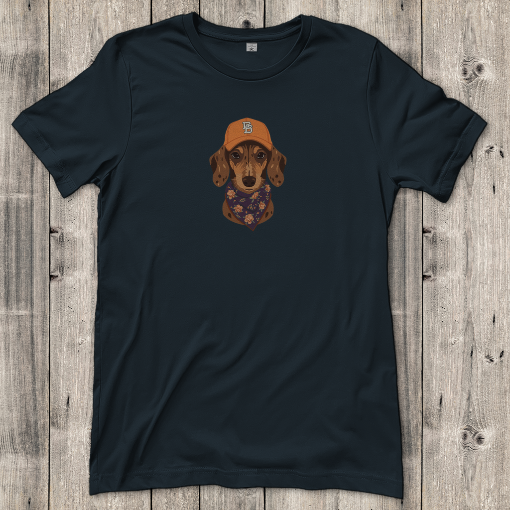 Dackel Shirt für Damen mit Dackel-Motiv Vintage Cap