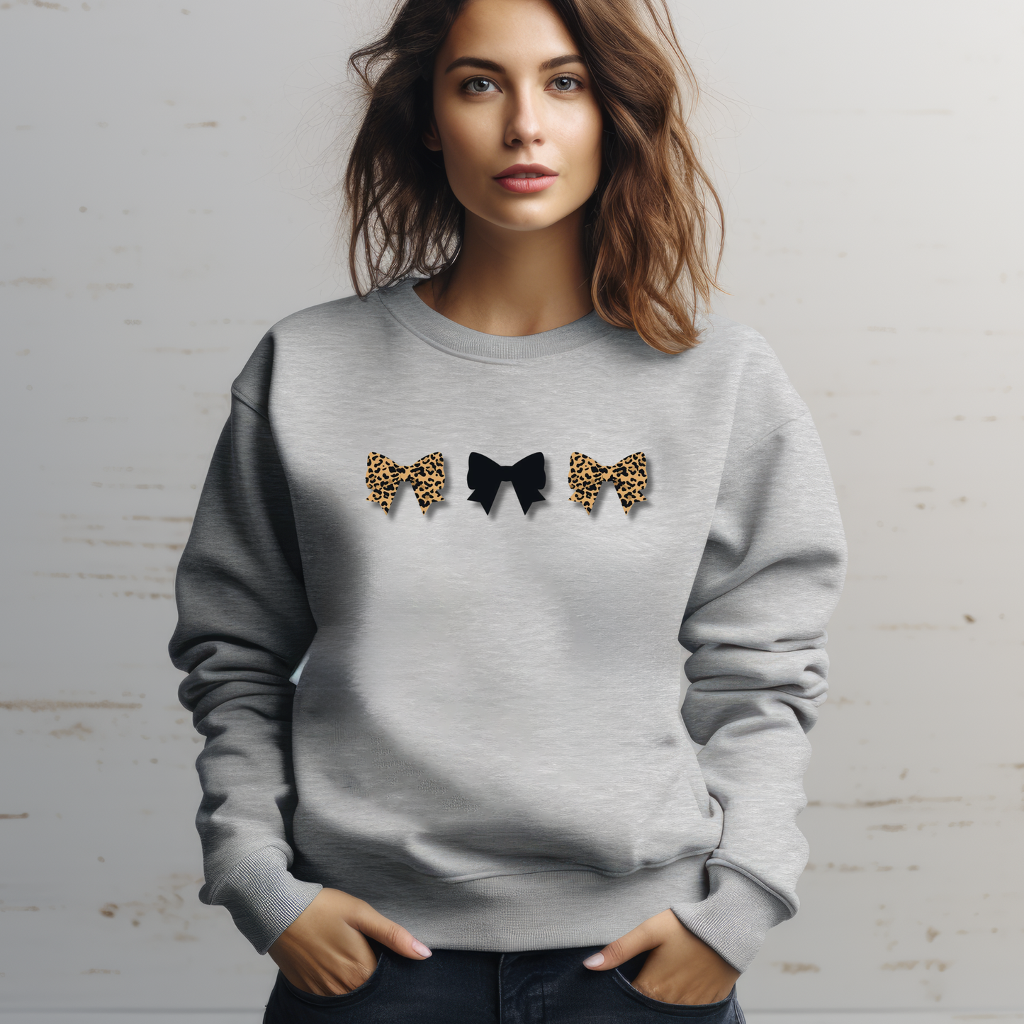 Damen Premium Bio Sweatshirt Schleifen Design