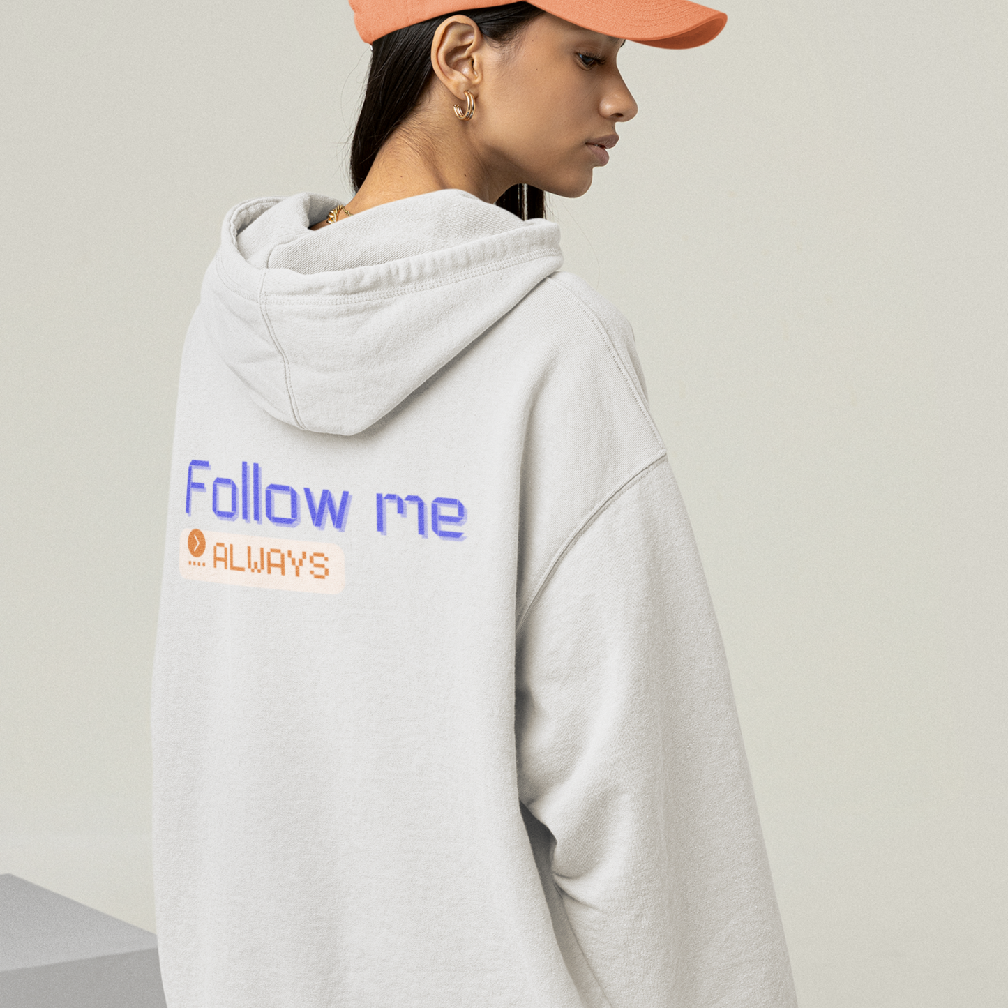 Zitate Hoodie Unisex "Follow me always" - Unisex Organic Hoodie