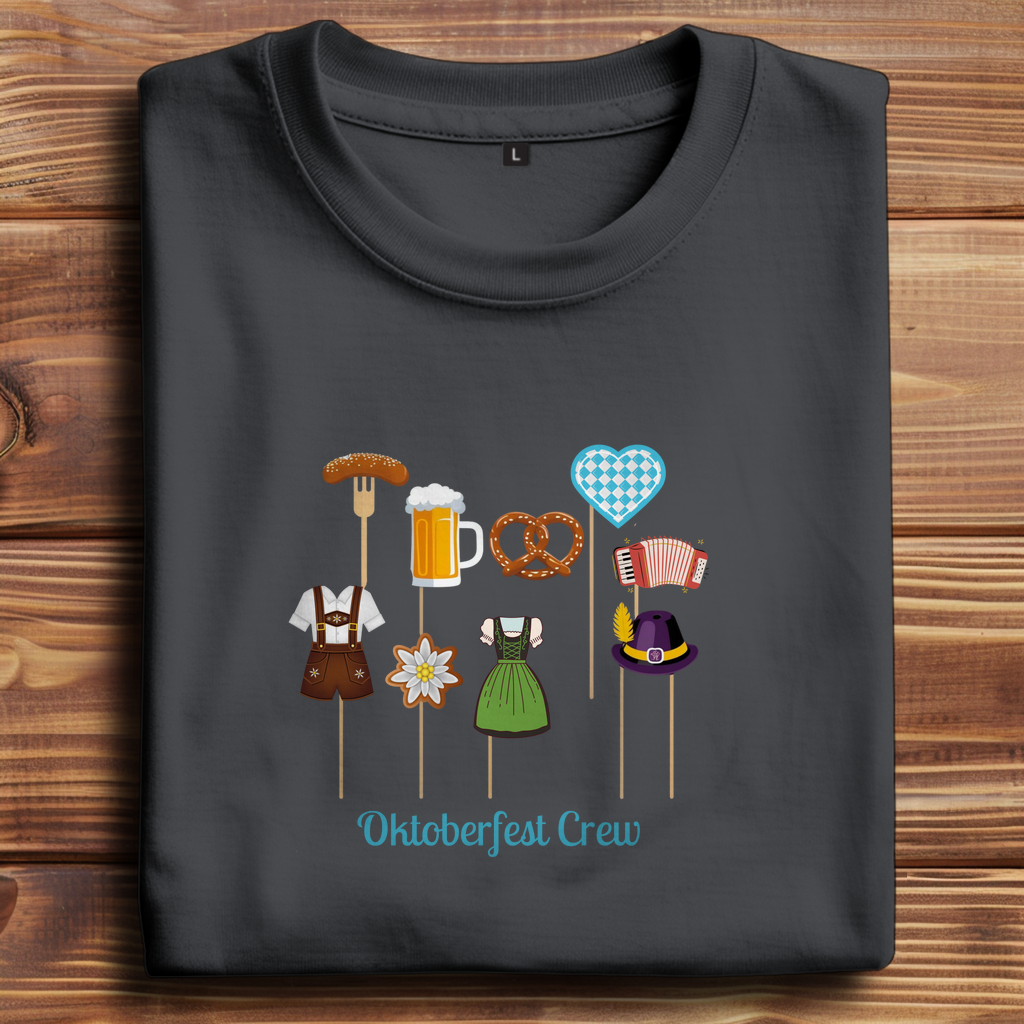 Oversize T-Shirt Unisex für die Wiesn - Oktoberfest Crew Shirt