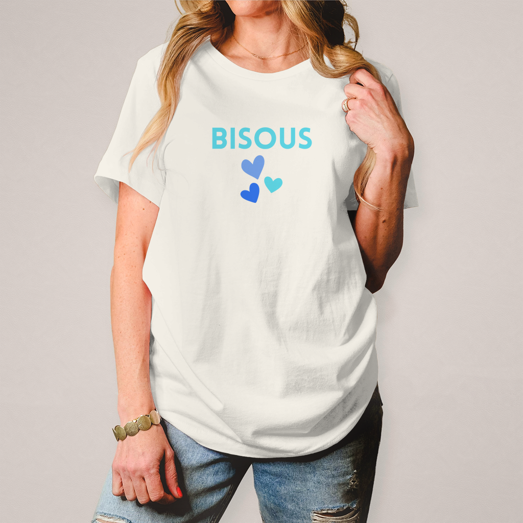 Damen T-Shirt BISOUS weiss