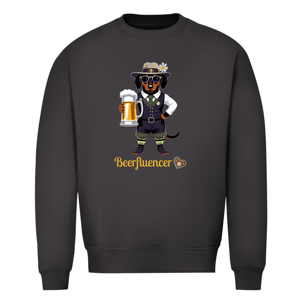 Oktoberfest Sweatshirt für Männer mit Spruch "Beerfluencer"