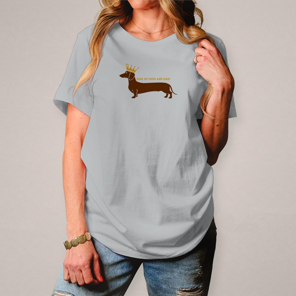 Damen T-Shirt mit Dackel Motiv King of mon & dad