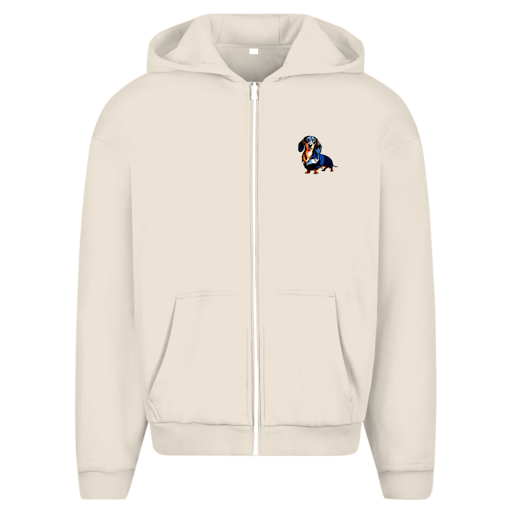 Sweatjacke mit Hoodie beige