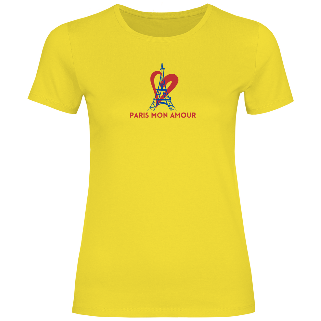 T-Shirt mit Paris Zitat gelb