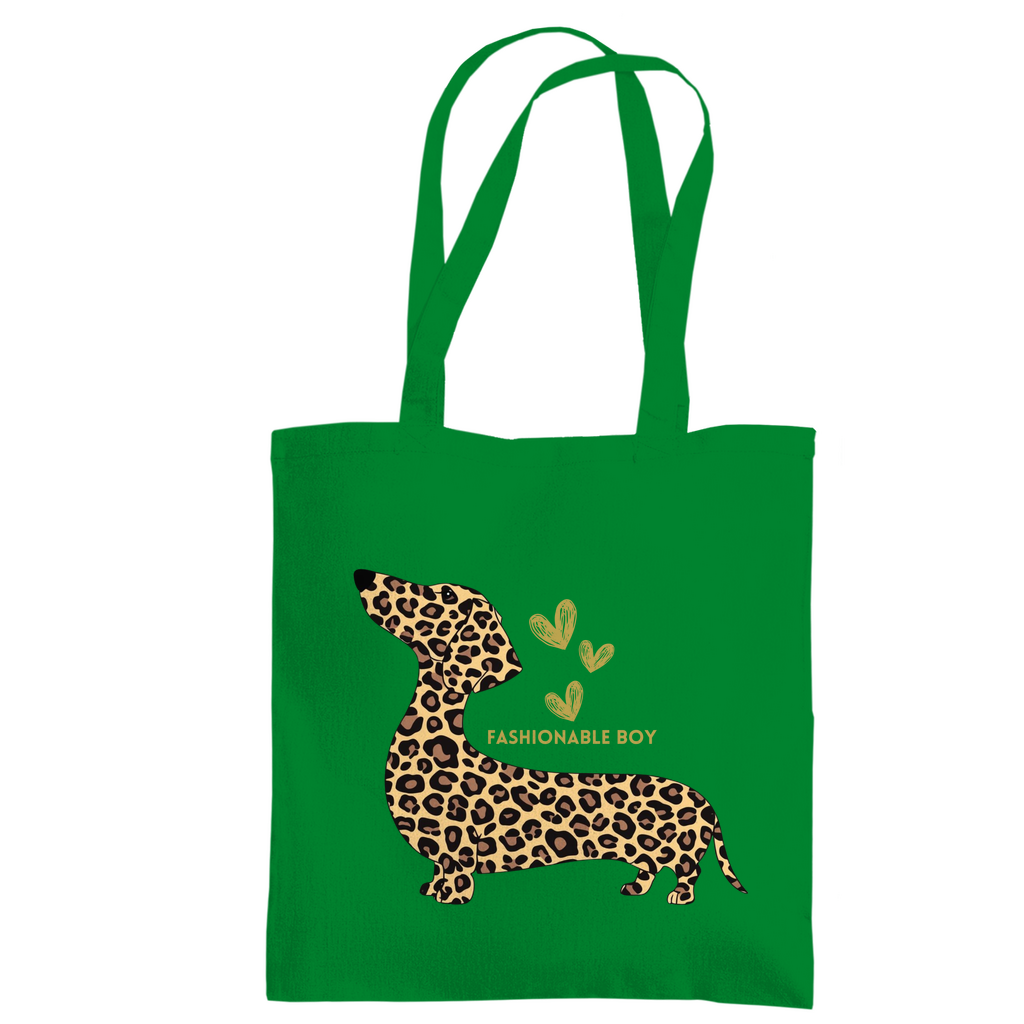 Tragetasche mit Fashion Dackel Aufdruck - Tote Bag