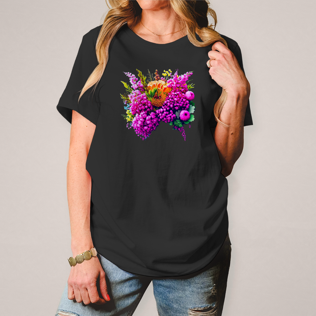 Women's T-shirt with unique floral print