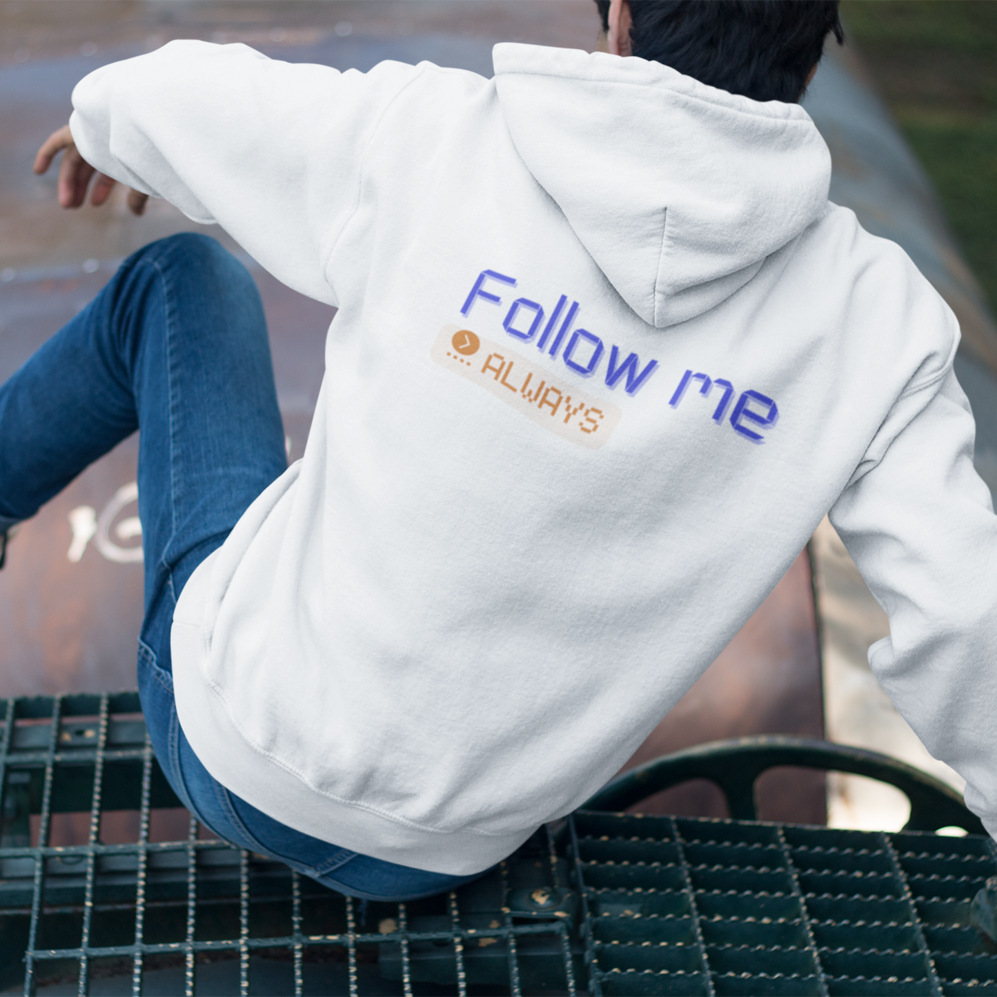Zitate Hoodie Unisex "Follow me always" - Unisex Organic Hoodie