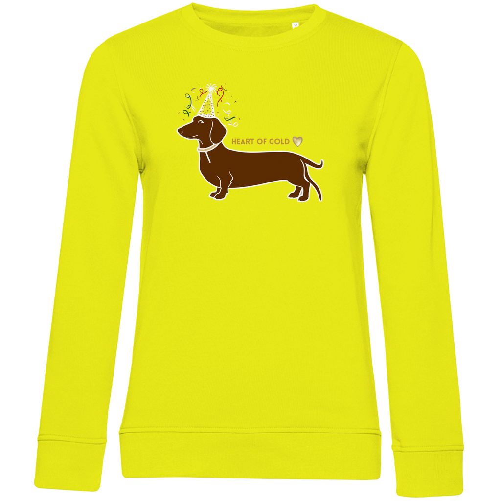 Sweatshirt gelb mit dackel print