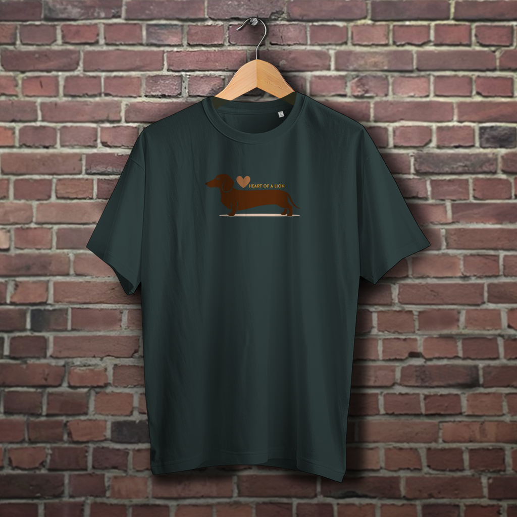 Unisex Oversize T-Shirt Dachshund with Heart