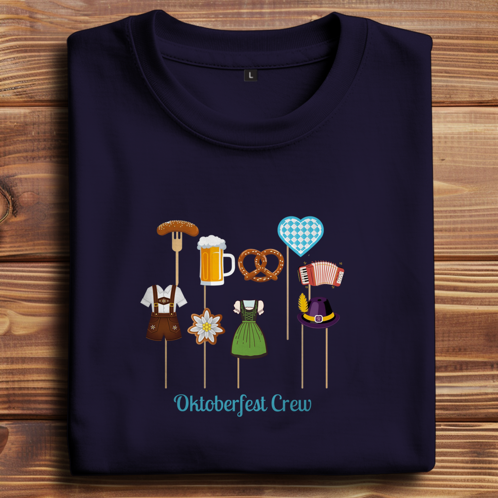 Oversize T-Shirt Unisex für die Wiesn - Oktoberfest Crew Shirt