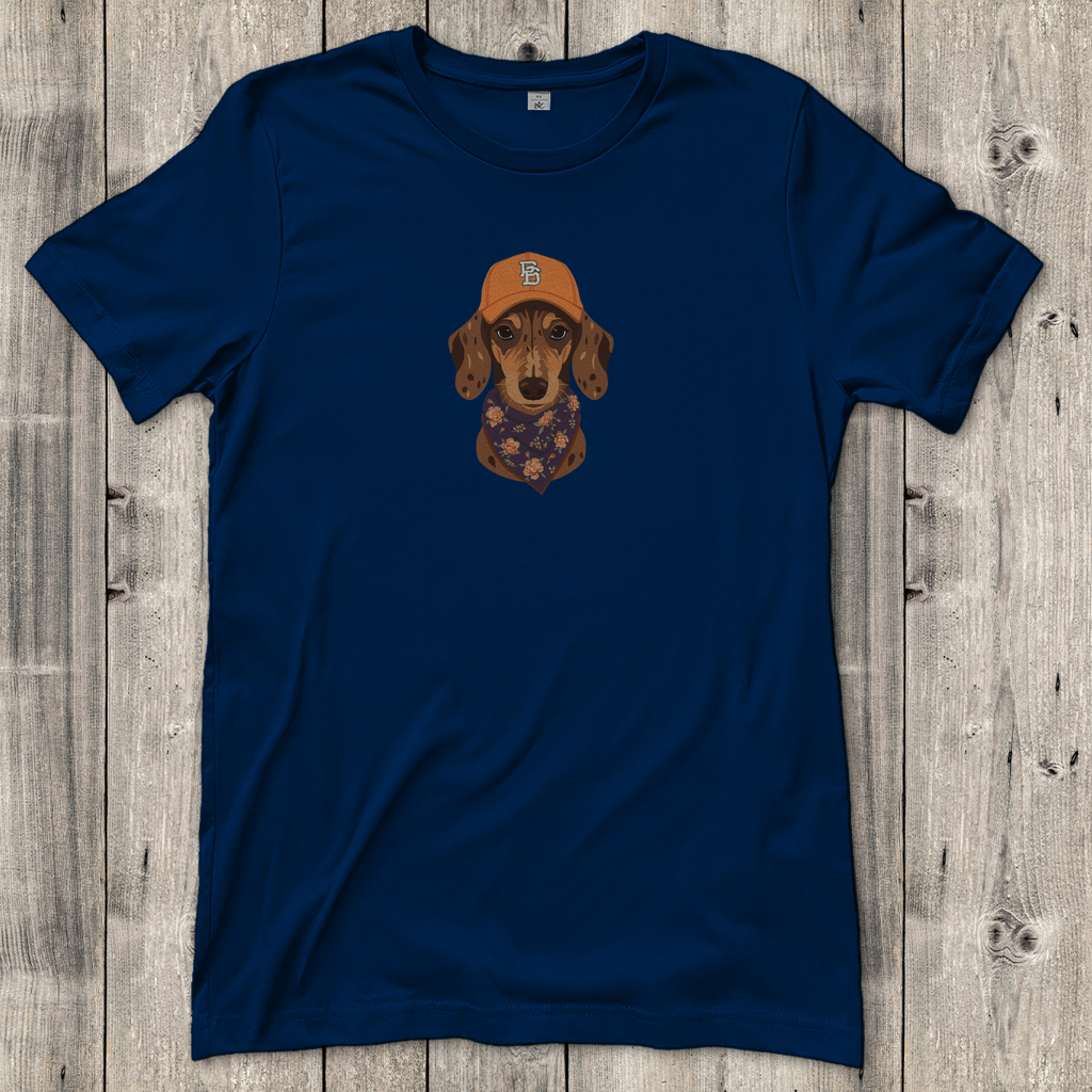 Dackel Shirt für Damen mit Dackel-Motiv Vintage Cap