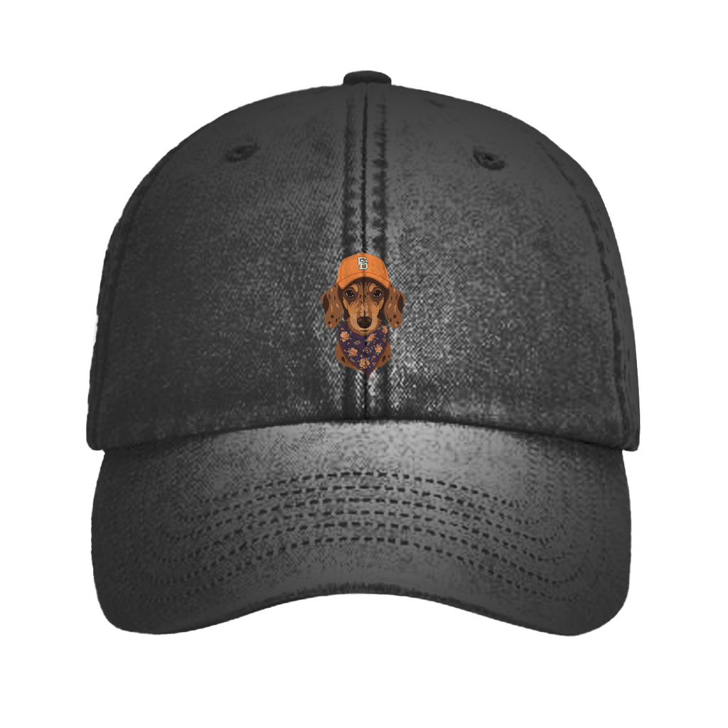 Vintage Cap mit Dackel Print Motiv als Geschenkidee