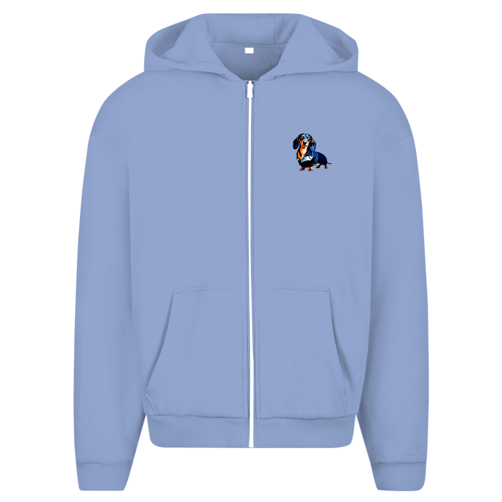 Sweatjacke mit Hoodie hellblau