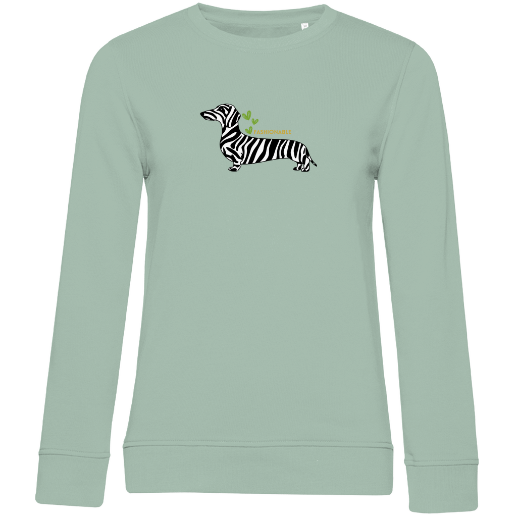Dackel Premium Bio Sweatshirt mit Dackel Fashion Print