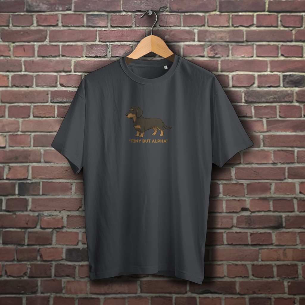 Oversize T-Shirt Rauhhar Dackel Tiny But Alpha